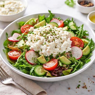 Salad with cottage cheese