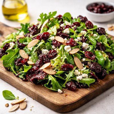 Salad with craisins and almonds