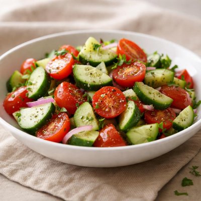Salad with cucumber  and tomatoes
