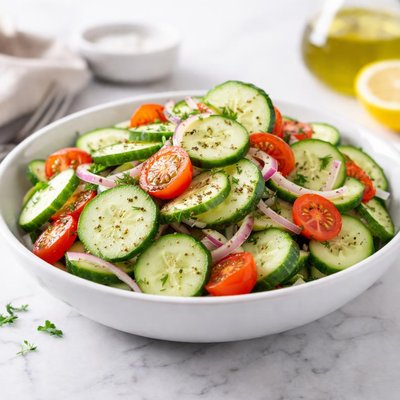 Salad with cucumbers