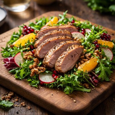 Salad with duck breast
