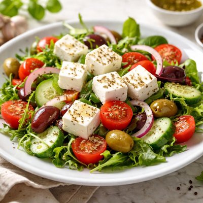 Salad with feta cheese