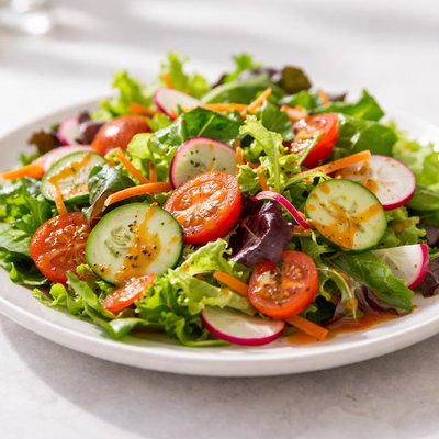 Salad with french dressing