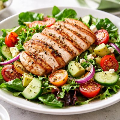 Salad with grilled chicken