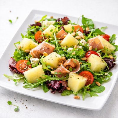 Salad with honey melon