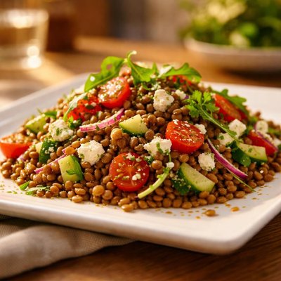 Salad with lentils