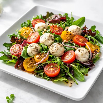 Salad with mozzarella
