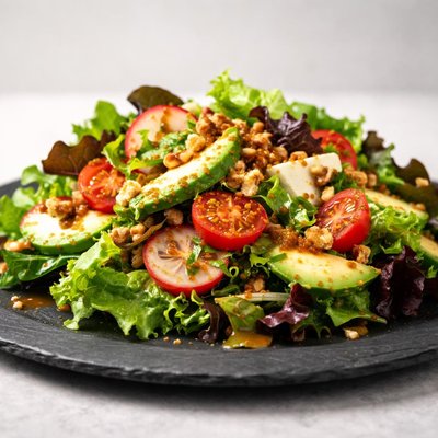 Salad with mustard vinaigrette