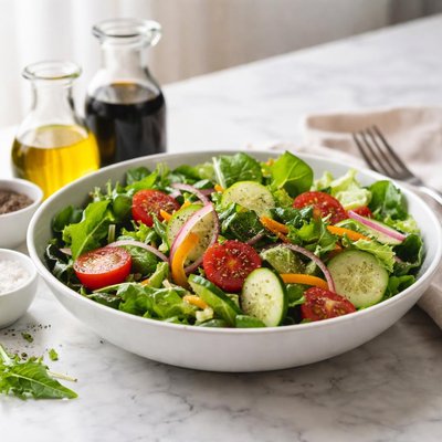 ensalada con aceite y vinagre