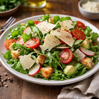 Salad with parmesan