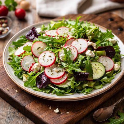 Salad with radishes