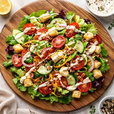 Salad with ranch