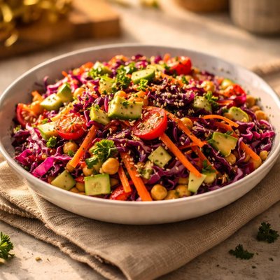 Salad with red cabbage