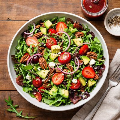 Salad with red wine vinaigrette