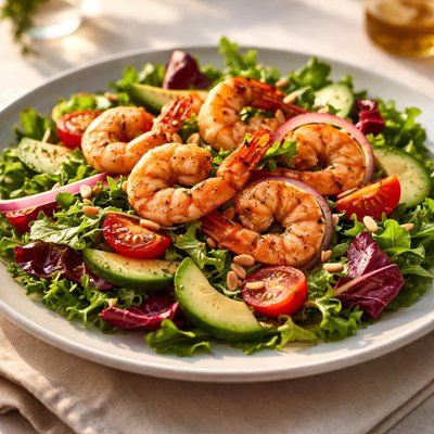 Salad with shrimp