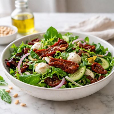 Salad with sun-dried tomatoes