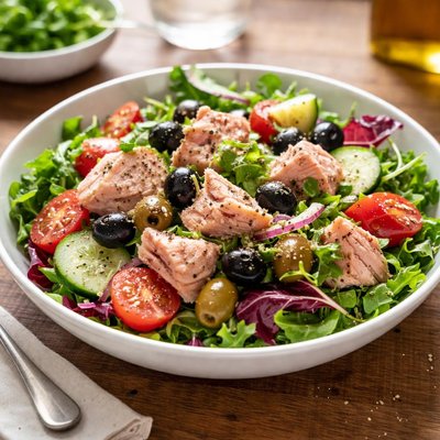 Salad with tuna and olives