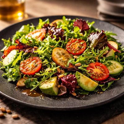 Salad with vinaigrette dressing