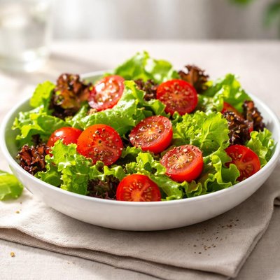 Salada de alface com tomate
