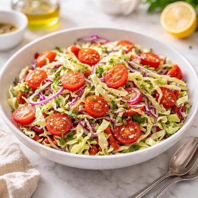Ensalada de repollo con tomate