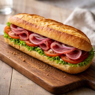 Salami baguette