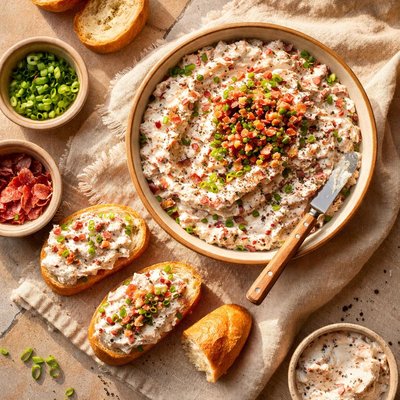 Salami cream cheese paste