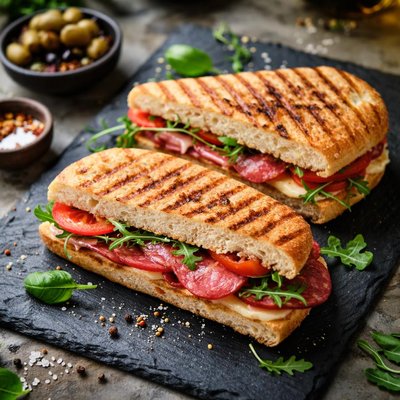 Salami panini