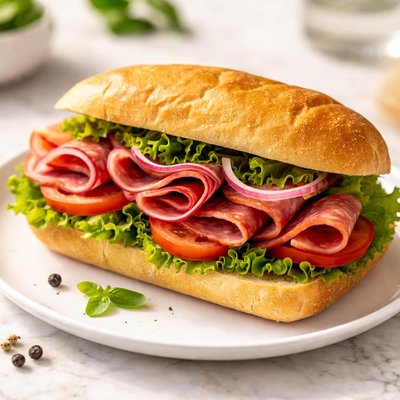 Salami sandwich