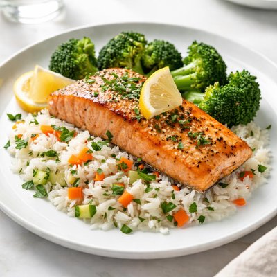 Salmon and rice