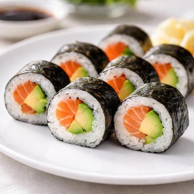 Salmon avocado maki