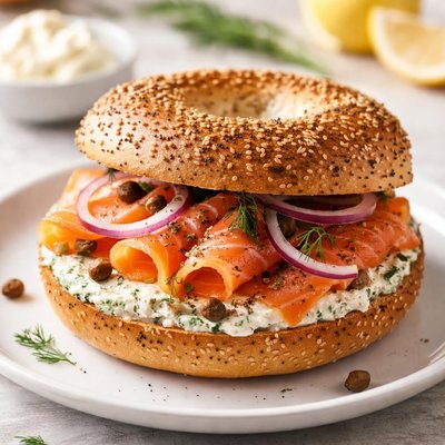 Salmon bagel