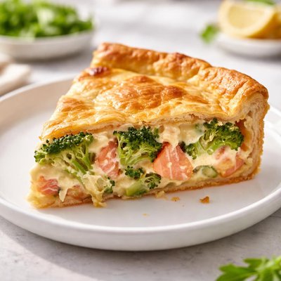 三文鱼西兰花奶酪派