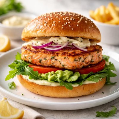 Salmon burger