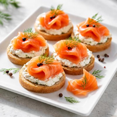 Salmon canapes