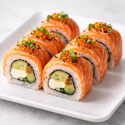 Salmon cheese roll