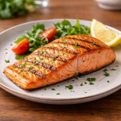 Salmon fillet grilled no skin