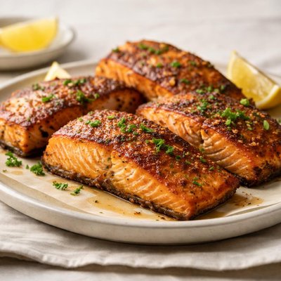 Salmon fish fry