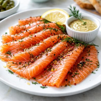 Salmon gravlax