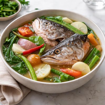 Salmon head sinigang