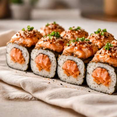 Salmon hot roll