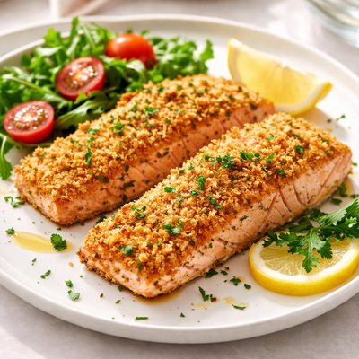 Salmon in panko