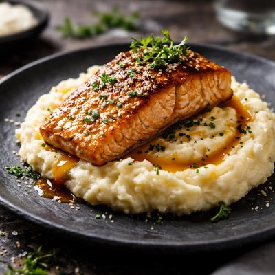 Salmon mashed potato