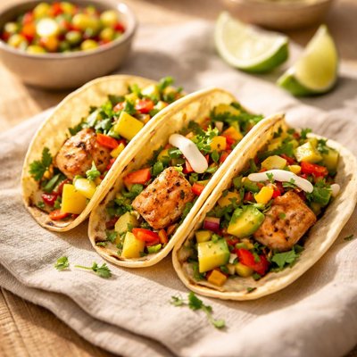 Salmon mini tacos