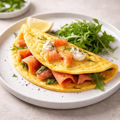 Salmon omelet