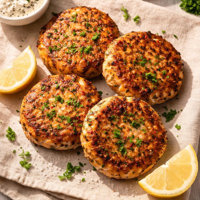 Salmon patty rastellis