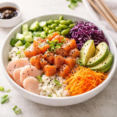 Salmon poke bowl