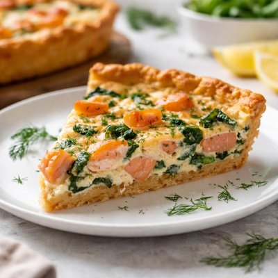 Salmon quiche