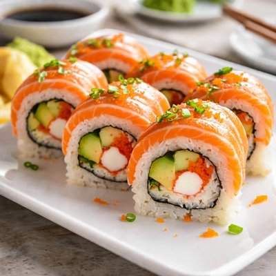 Salmon roll sushi