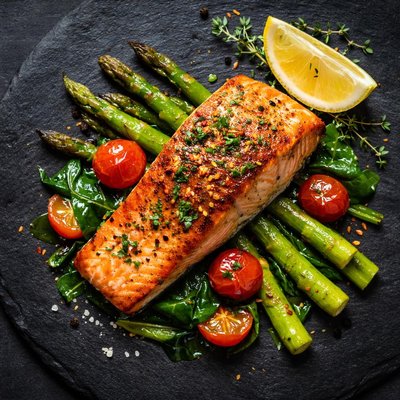Salmon sauteed