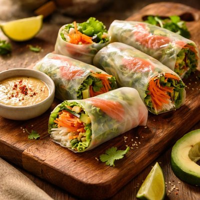 Salmon summer roll